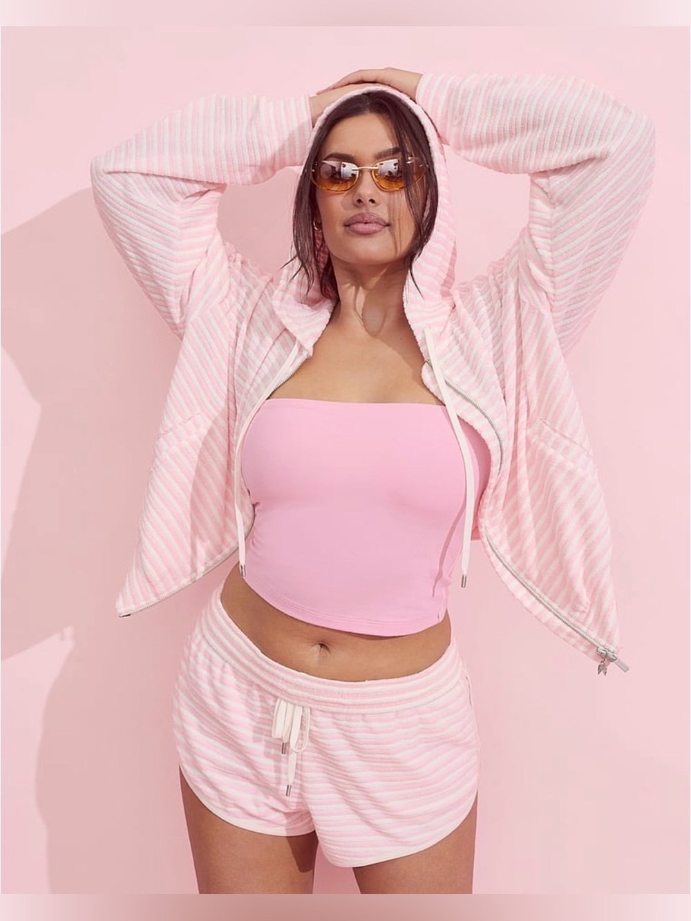 Victoria’s Secret Micro Terry Heritage stripe jacket